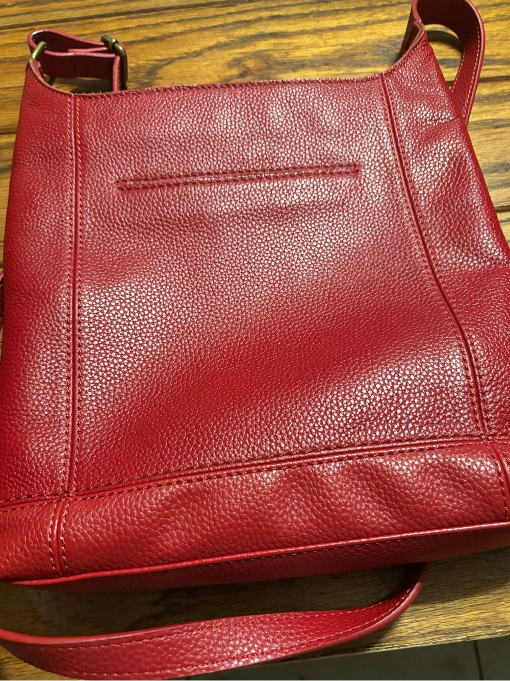 The Sak De Young Pebbled Red Leather Crossbody Bag - Picture 8 of 11